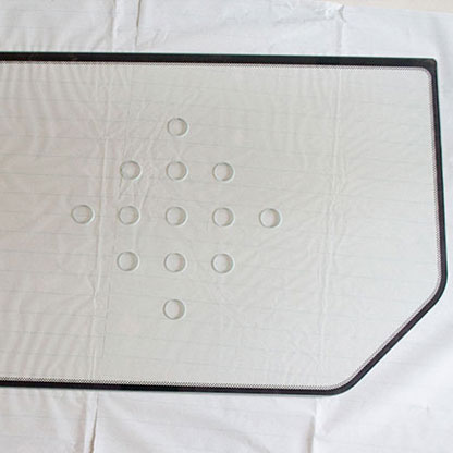 AR平板單色絲印-公交車(chē)司機(jī)包圍鋼化玻璃